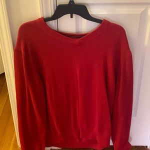All red long sleeve
